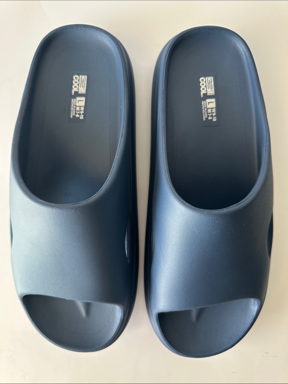 Slides Navy Unisex Size L W9-10 / M7-8 Ultra Soft EVA. 32 Degrees Cool. - Picture 8 of 14
